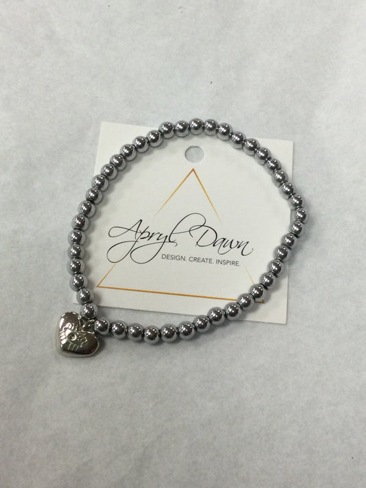 Hematite Bracelet with Evil Eye Charm