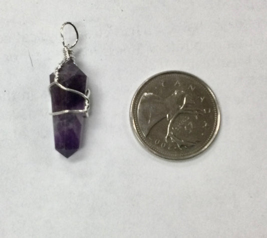 Wire-Wrapped Pendant (Amethyst)