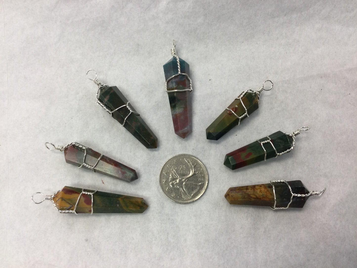 Assorted Wire Wrapped Stones Pendants