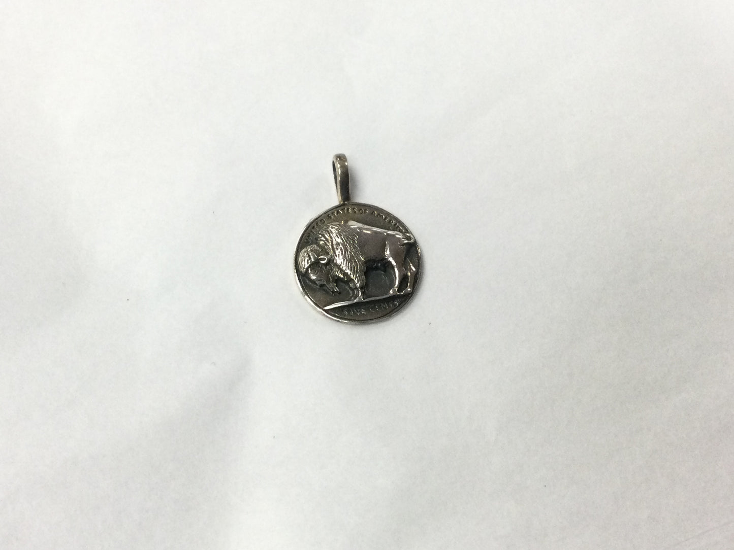 Round Sterling Silver Bison