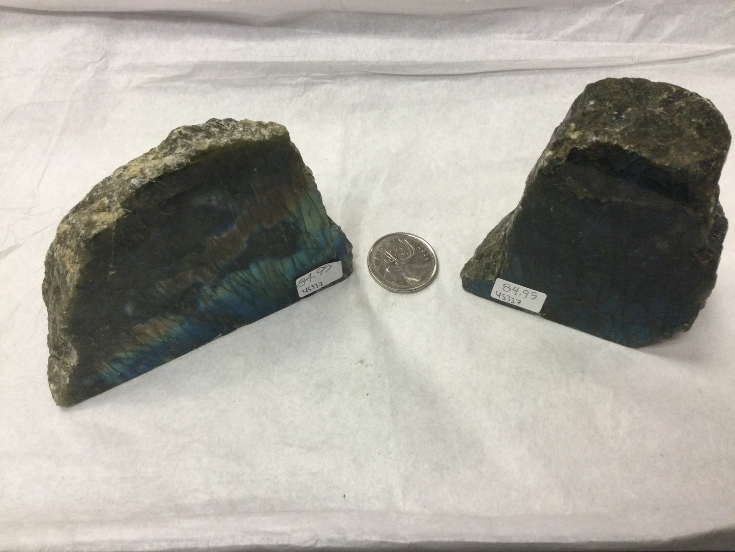 Semi-polished Labradorite Slabs