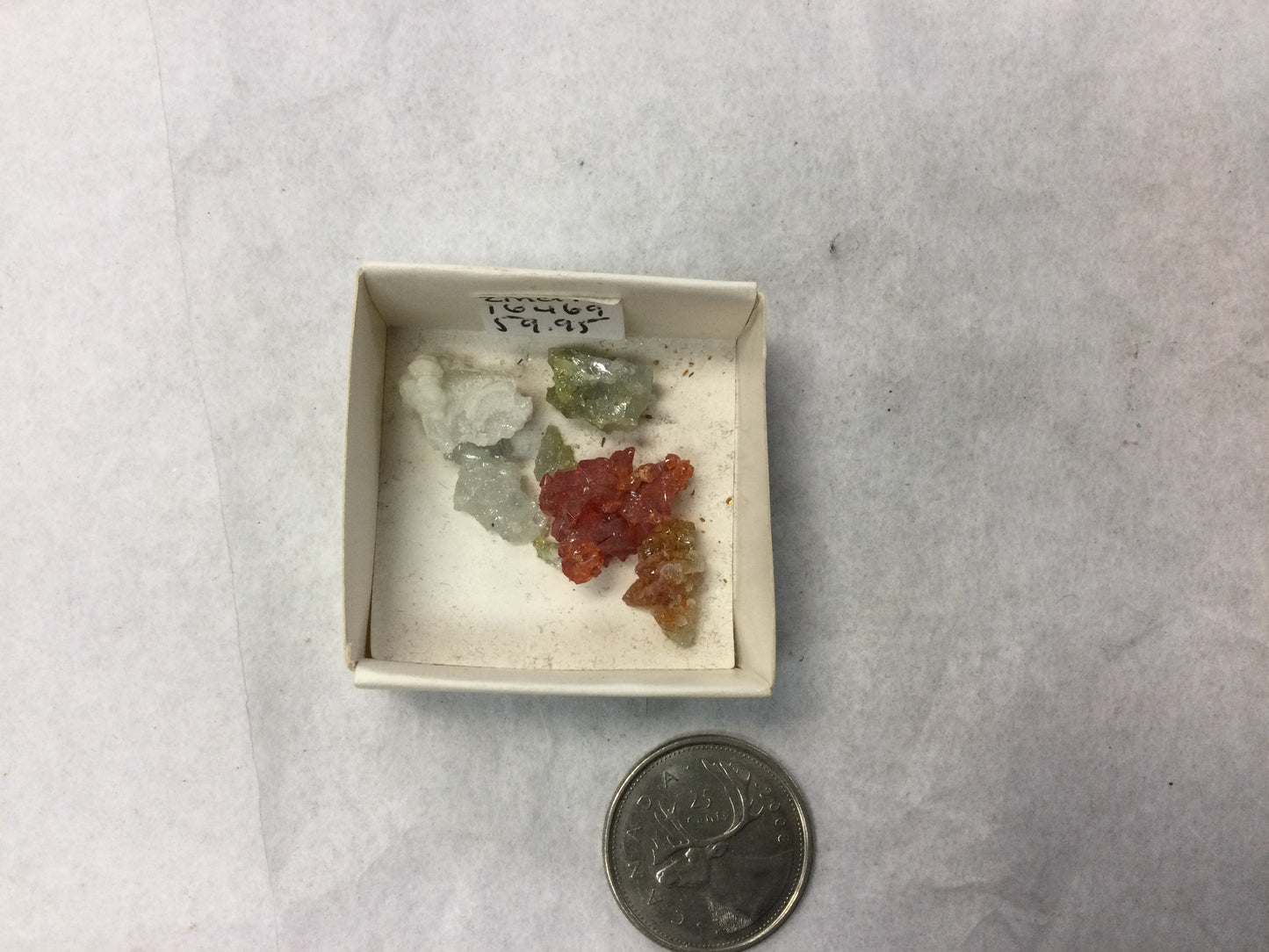 Zincite, box assorted colours