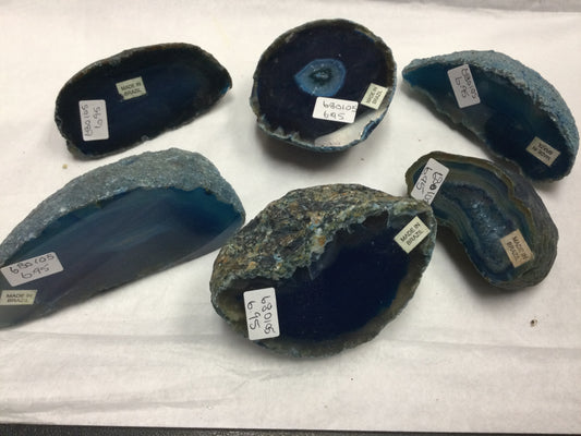 Agate Blue Geode Pieces