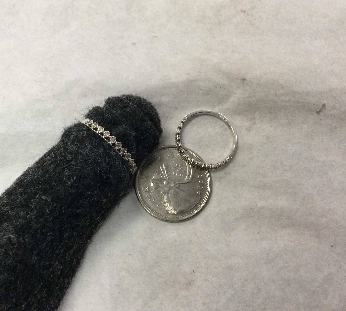 Tiara style silver band