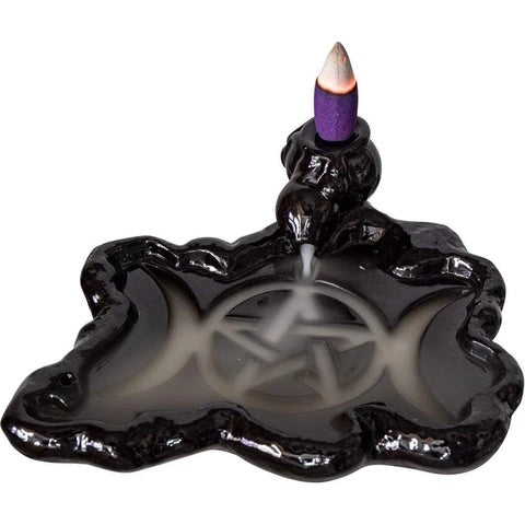 Backflow Incense Holder - Triple Moon
