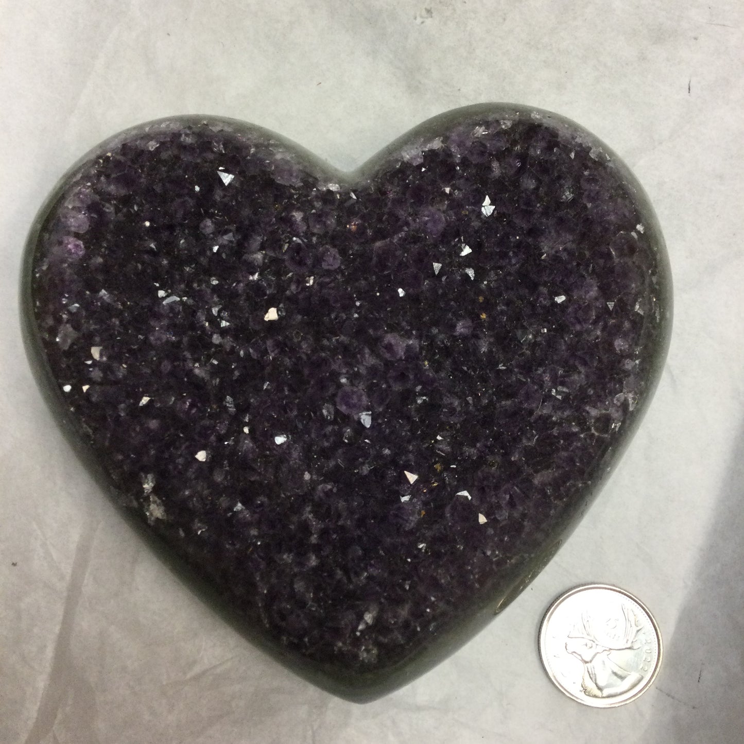 Amethyst Druzy Heart, Large