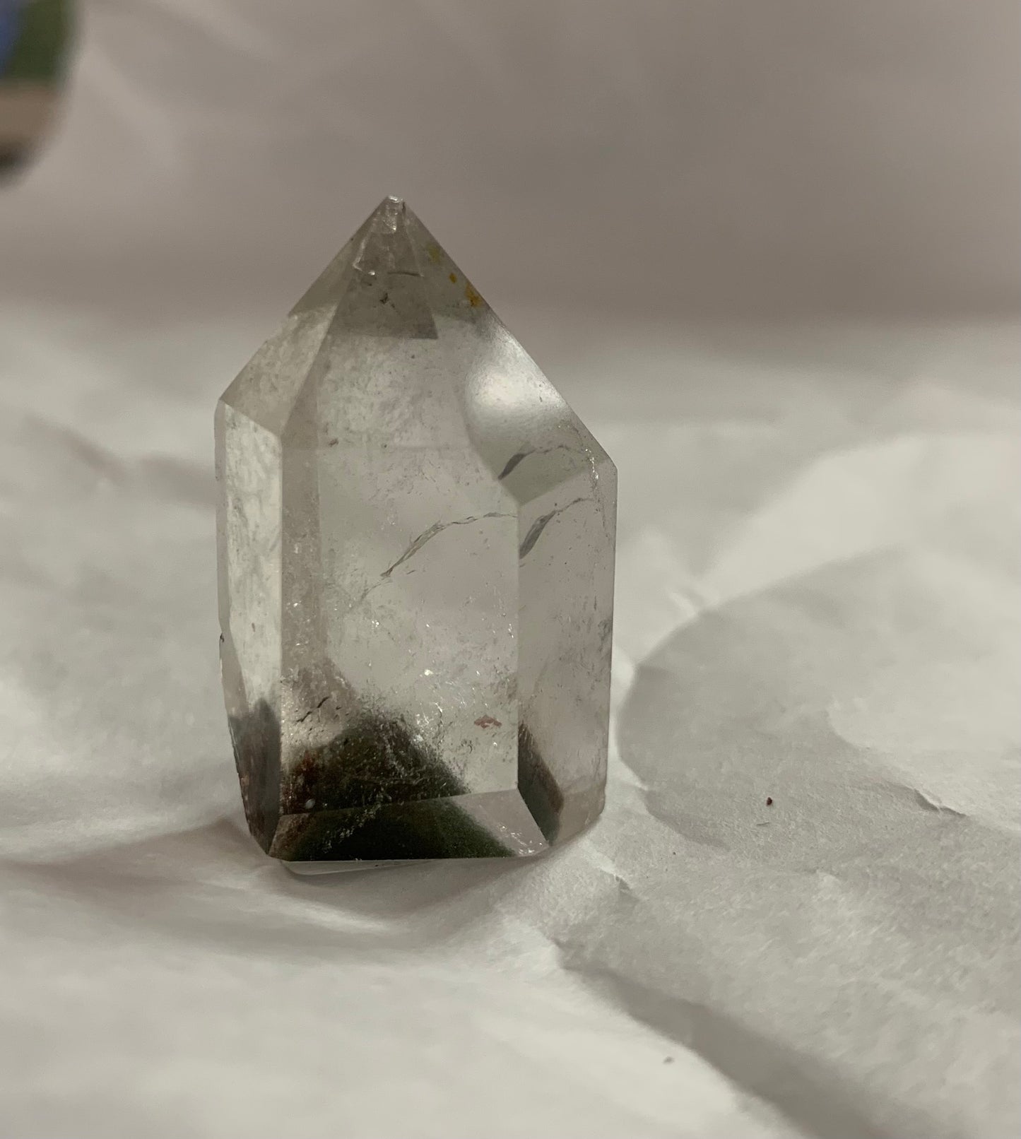 Shaman Quartz Point (Green Pyramid at Bottom) 1.5"