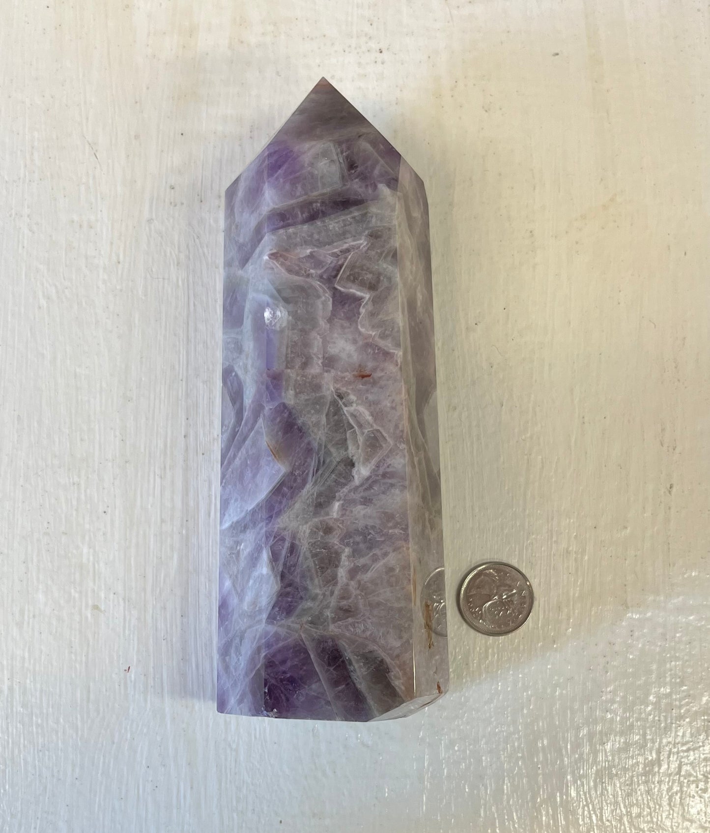 8” Chevron Amethyst Tower