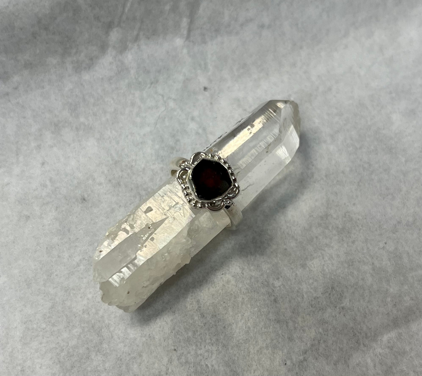Brown Tourmaline Ring with Ornate detailing size 6