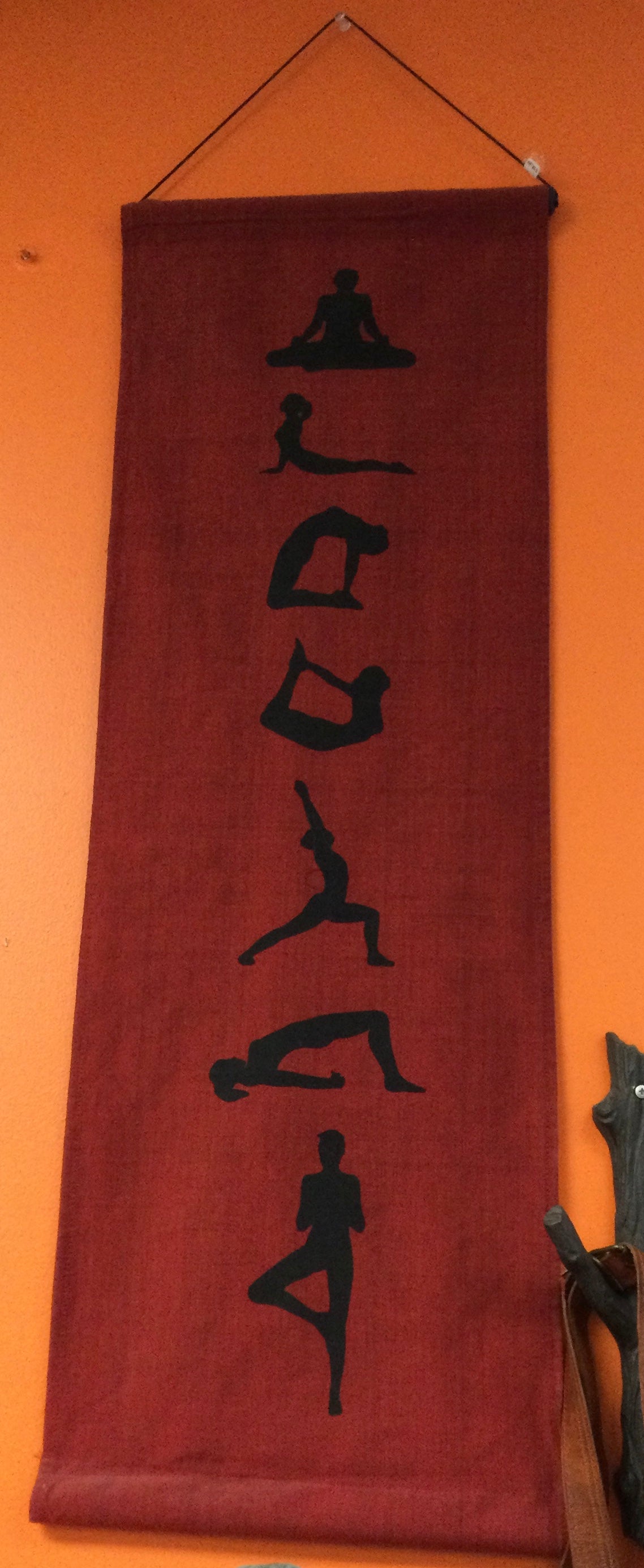 Hanging Yoga Pose Tapestry