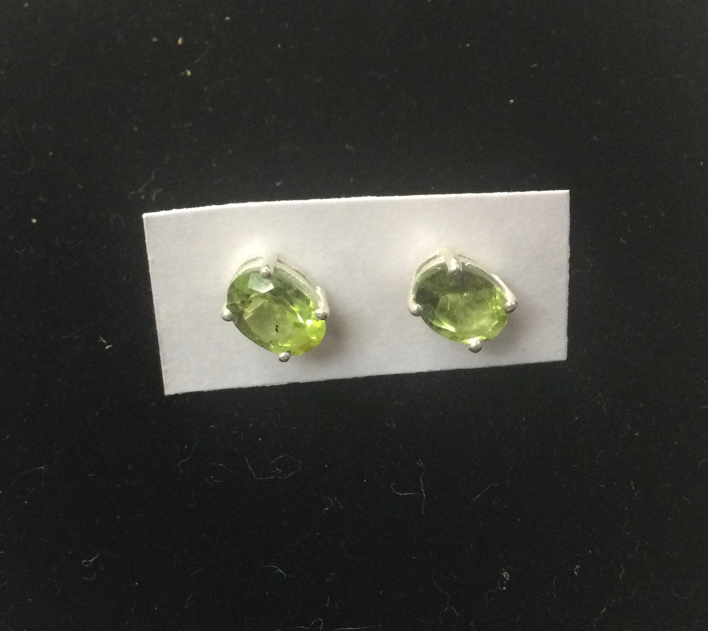 Oval Faceted Gemstone Studs