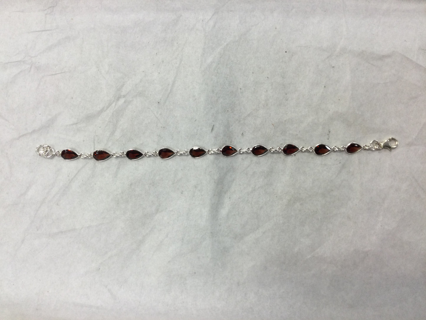 Silver Garnet Bracelet