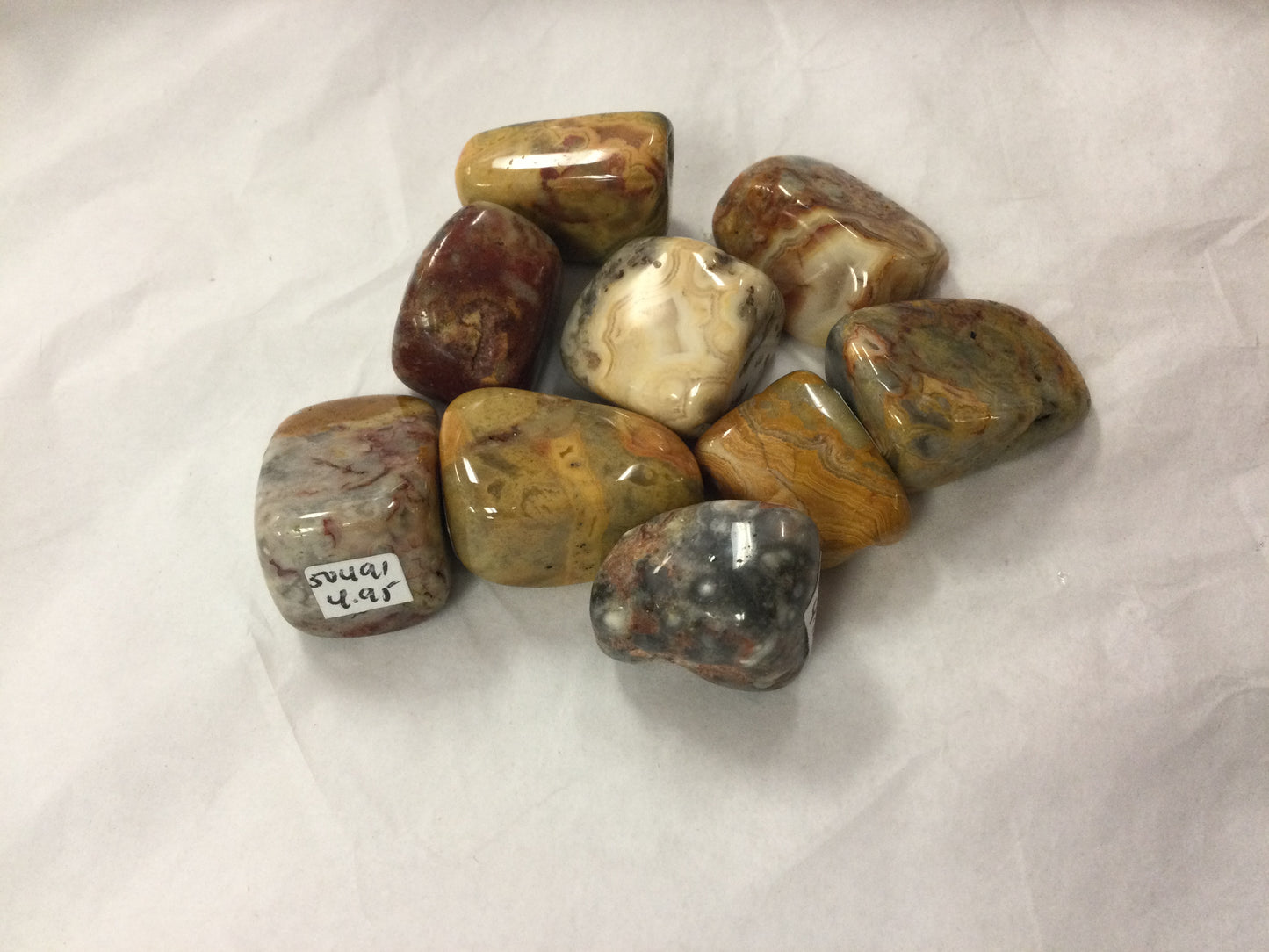 Crazy Lace Agate tumbled