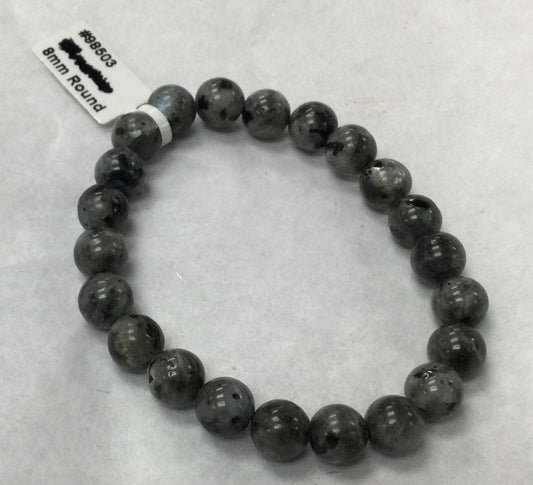 8mm Larvakite "Black Labradorite"