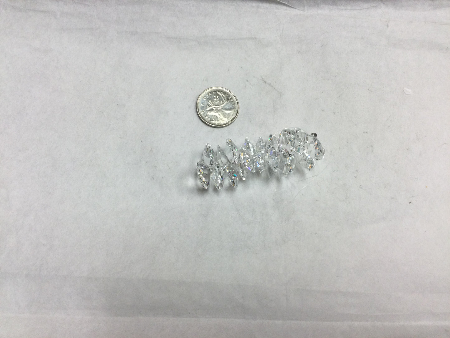 Hanging clear crystal tree