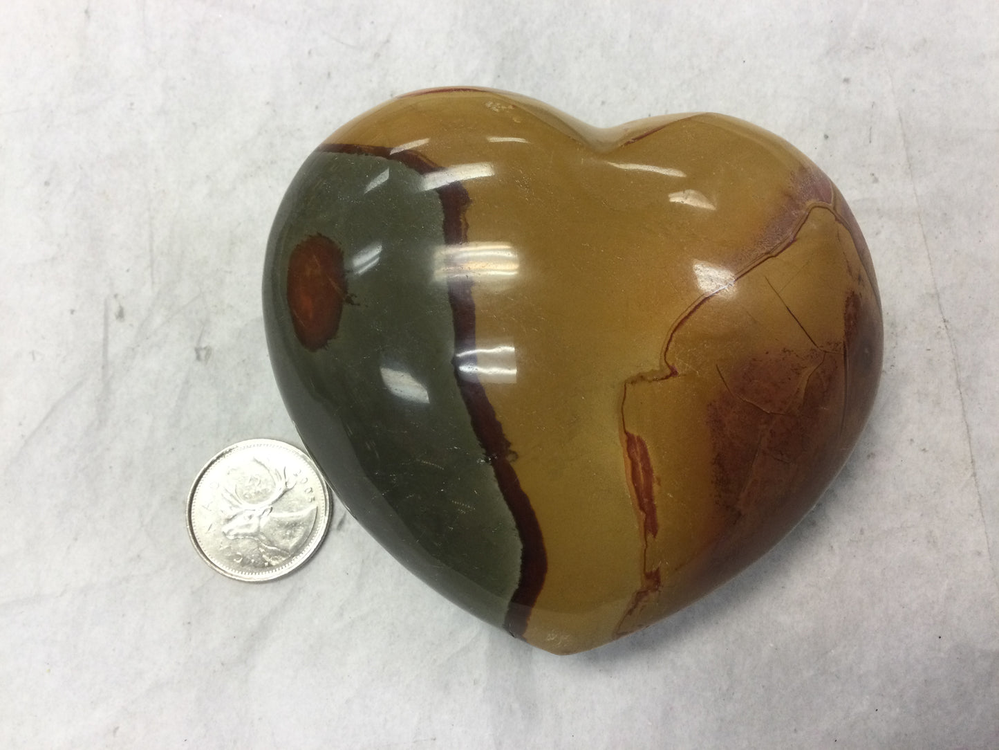 Polychrome Jasper Heart, lg