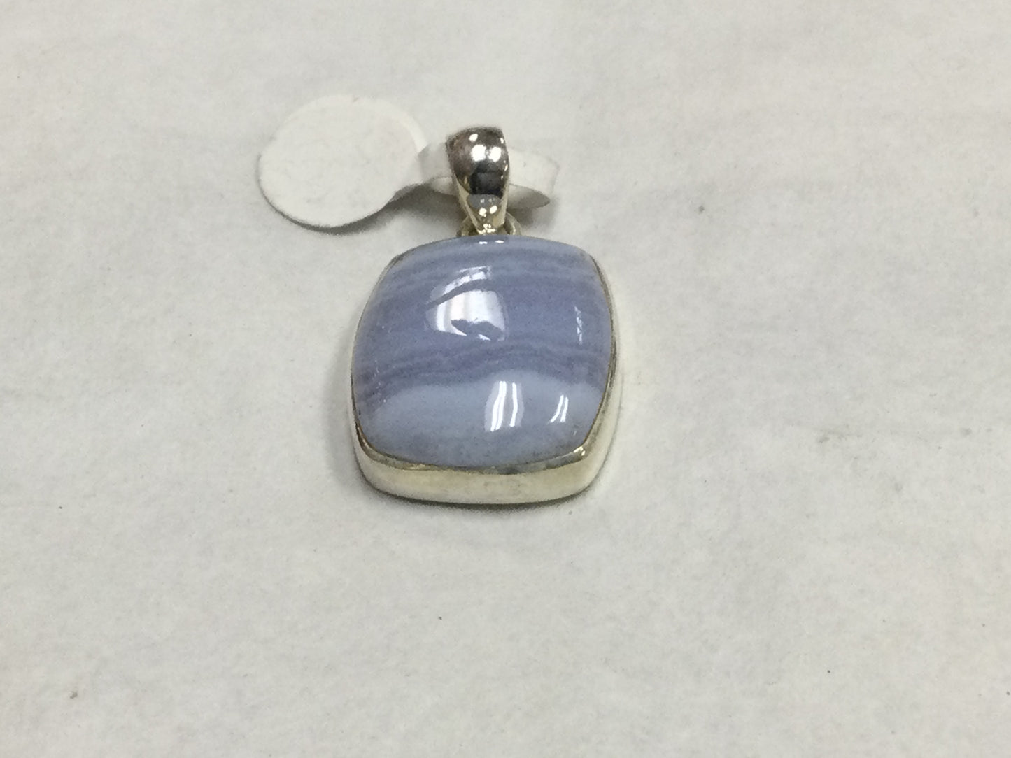 Rectangular Blue Lace Agate Pendant