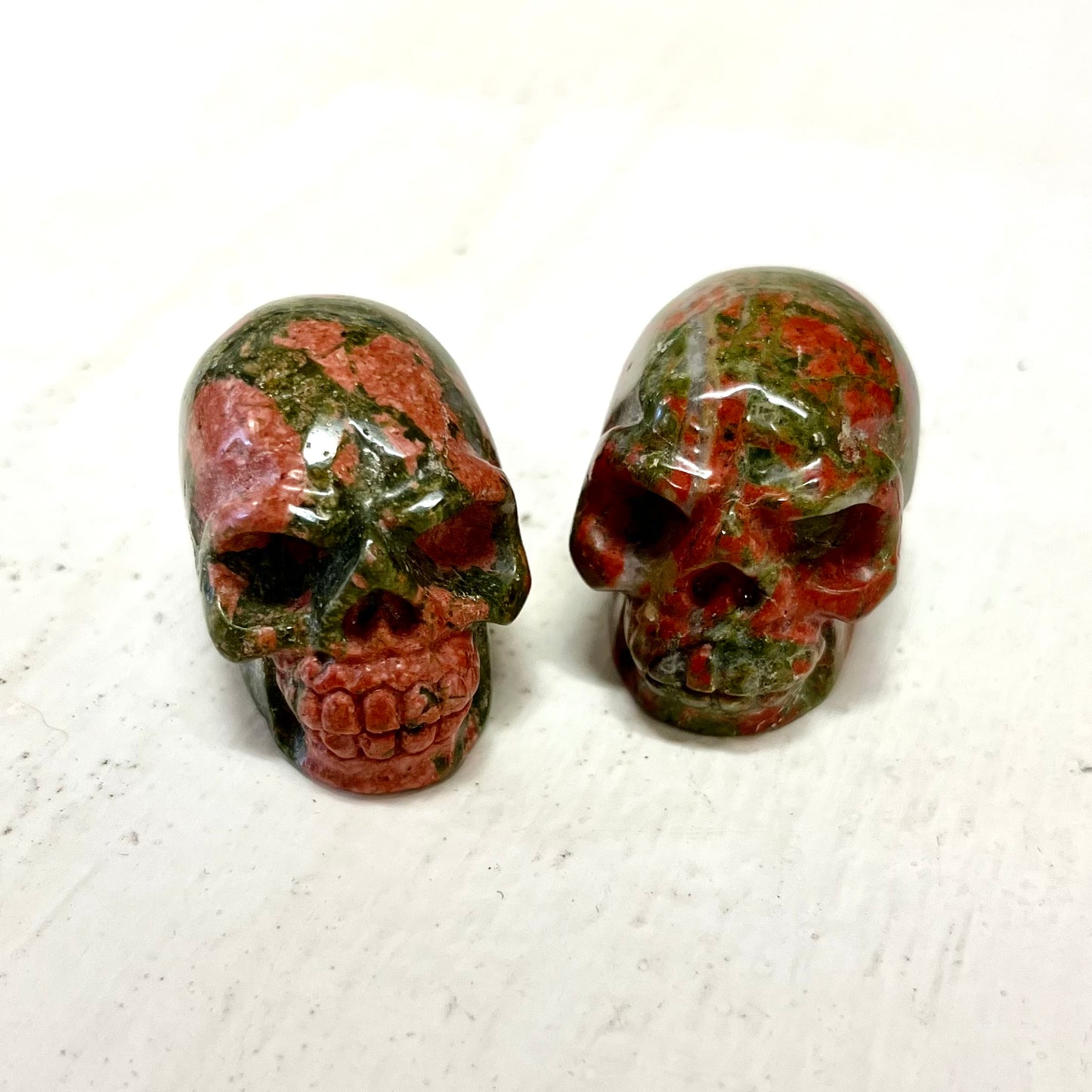 Unakite Skulls