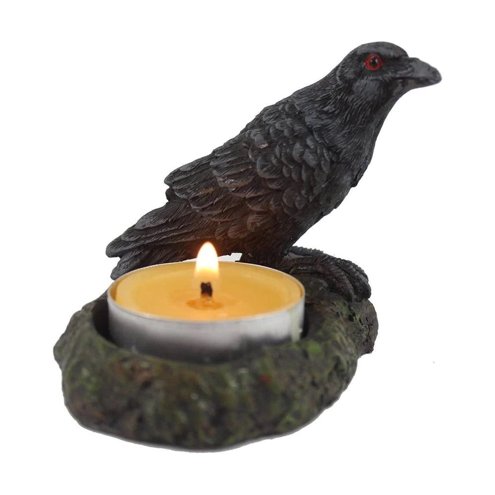 Tealight Raven Holder