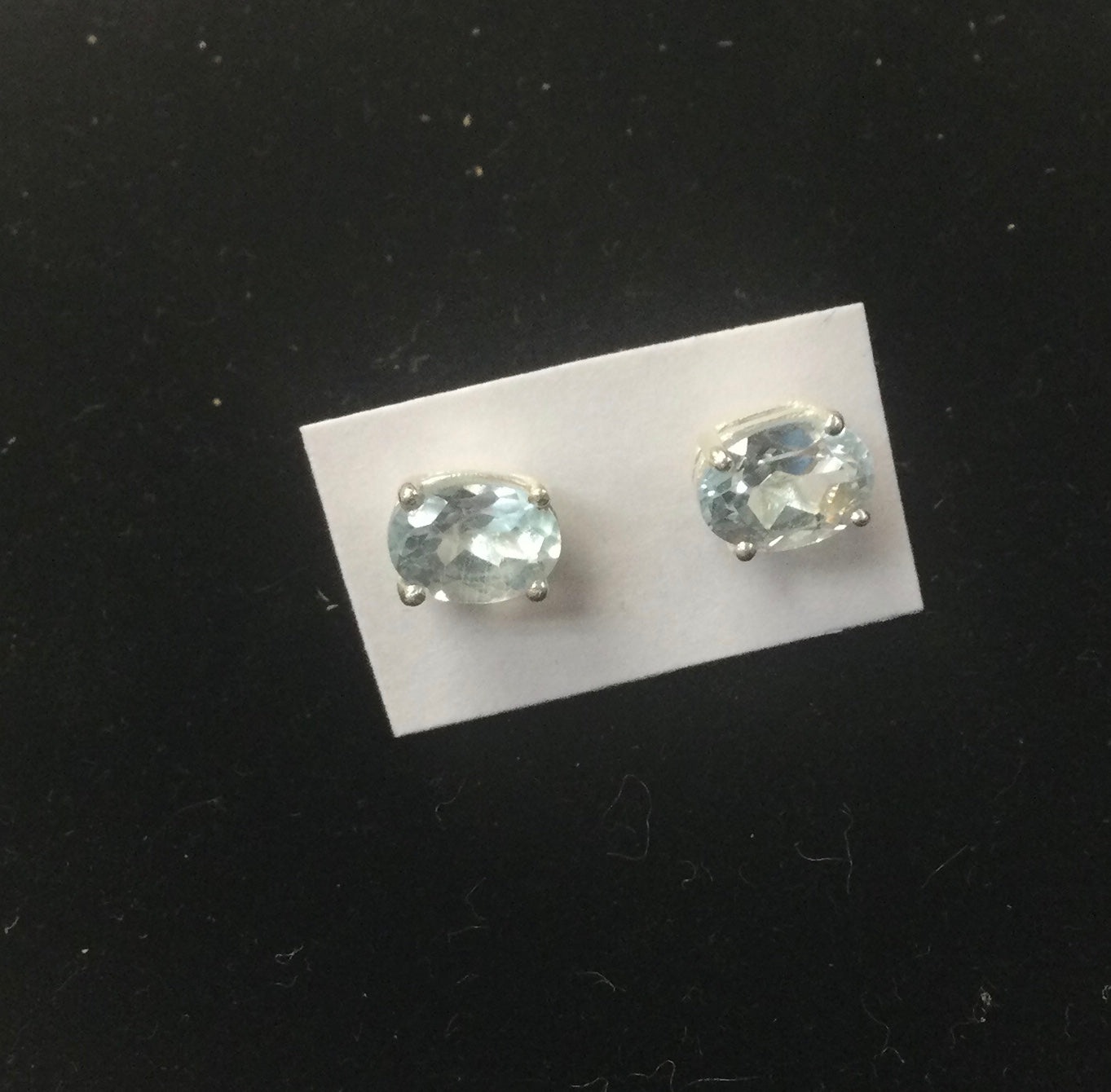 Oval Faceted Gemstone Studs