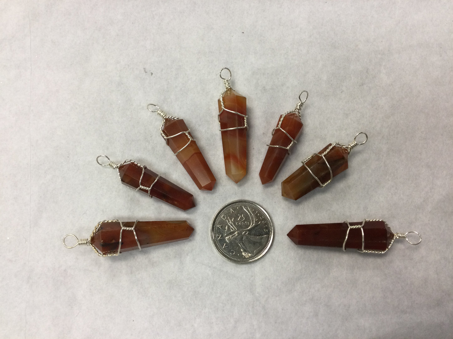 Wire Wrapped Pendant, Carnelian