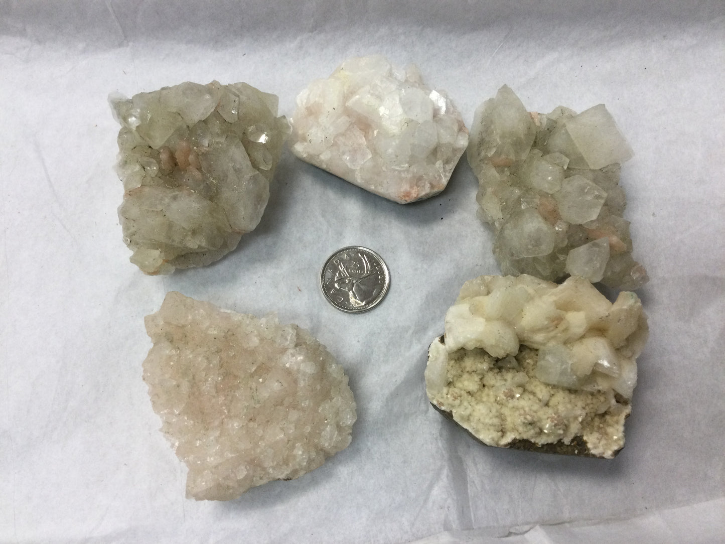 Apophyllite Cluster with Stilbite Inclusions, medium