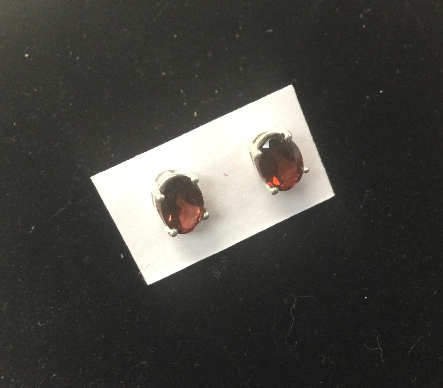 Oval Faceted Gemstone Studs