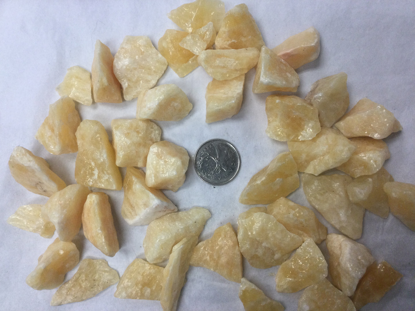 Small Rough Yellow Calcite