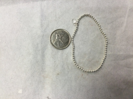 Silver ball stretchy bracelet 2.5 mm
