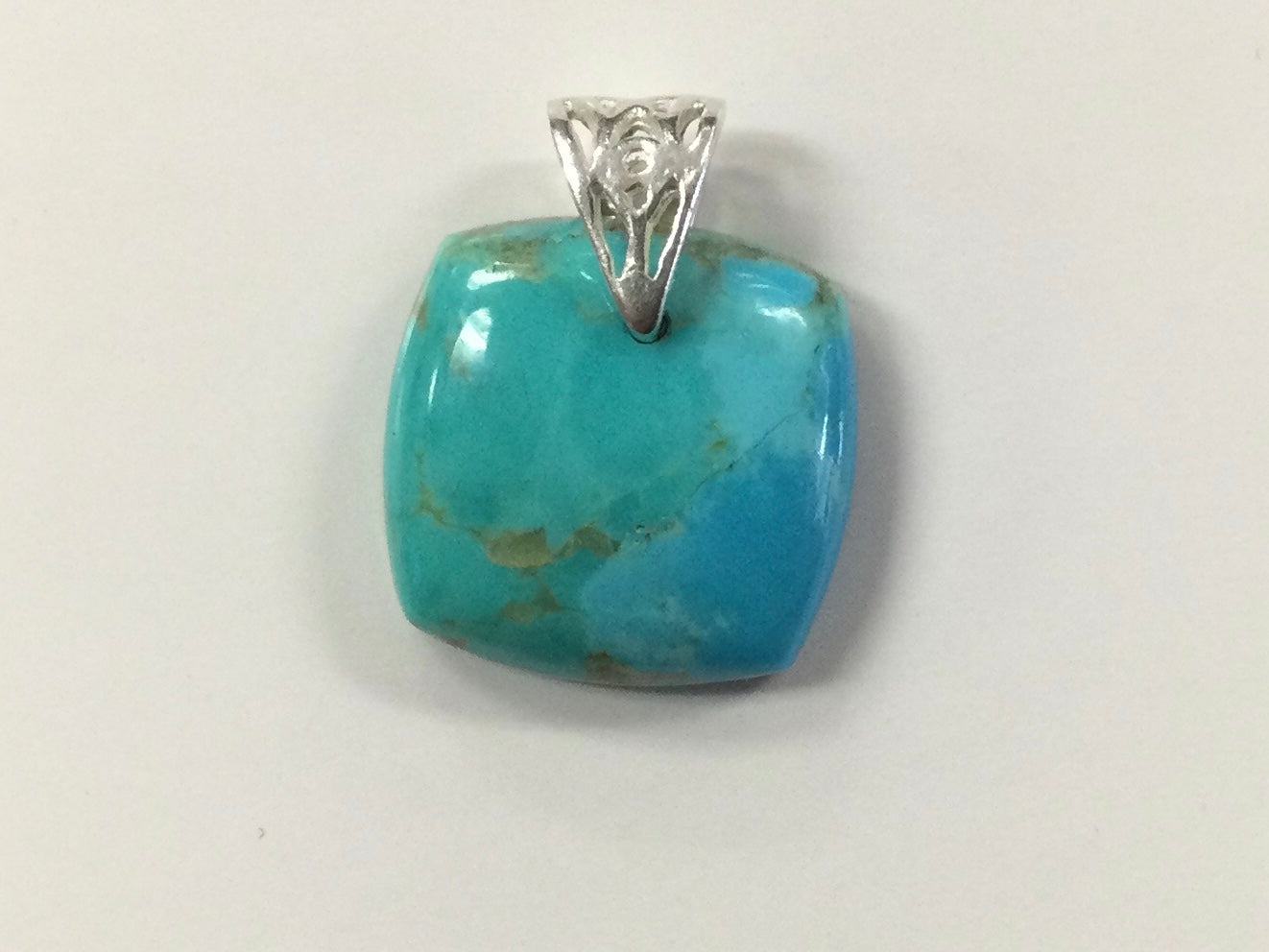 Mohave Turquoise Pendant- Square