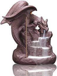 Backflow/Incense Holder - Ceramic Dragon on Top of Castle
