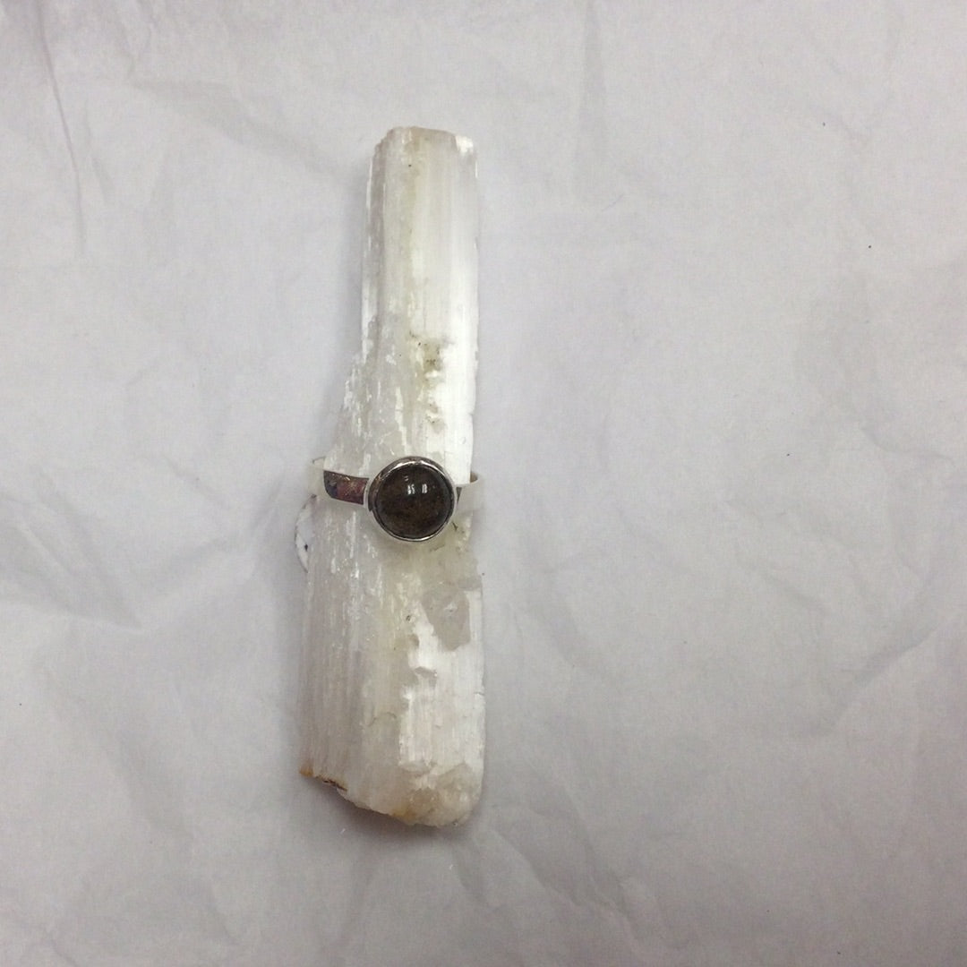 Smoky Quartz Ring Large Stone - Size 7