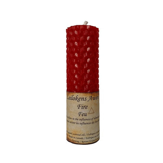 Lailokens Awen - Rolled Elemental Beeswax Candle (Assorted)