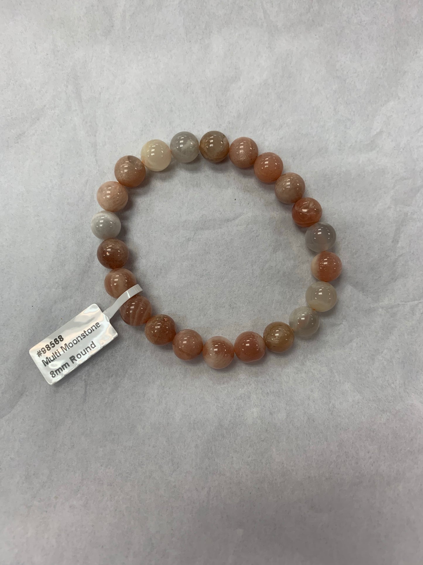 Multi-coloured Moonstone Bracelet 8mm