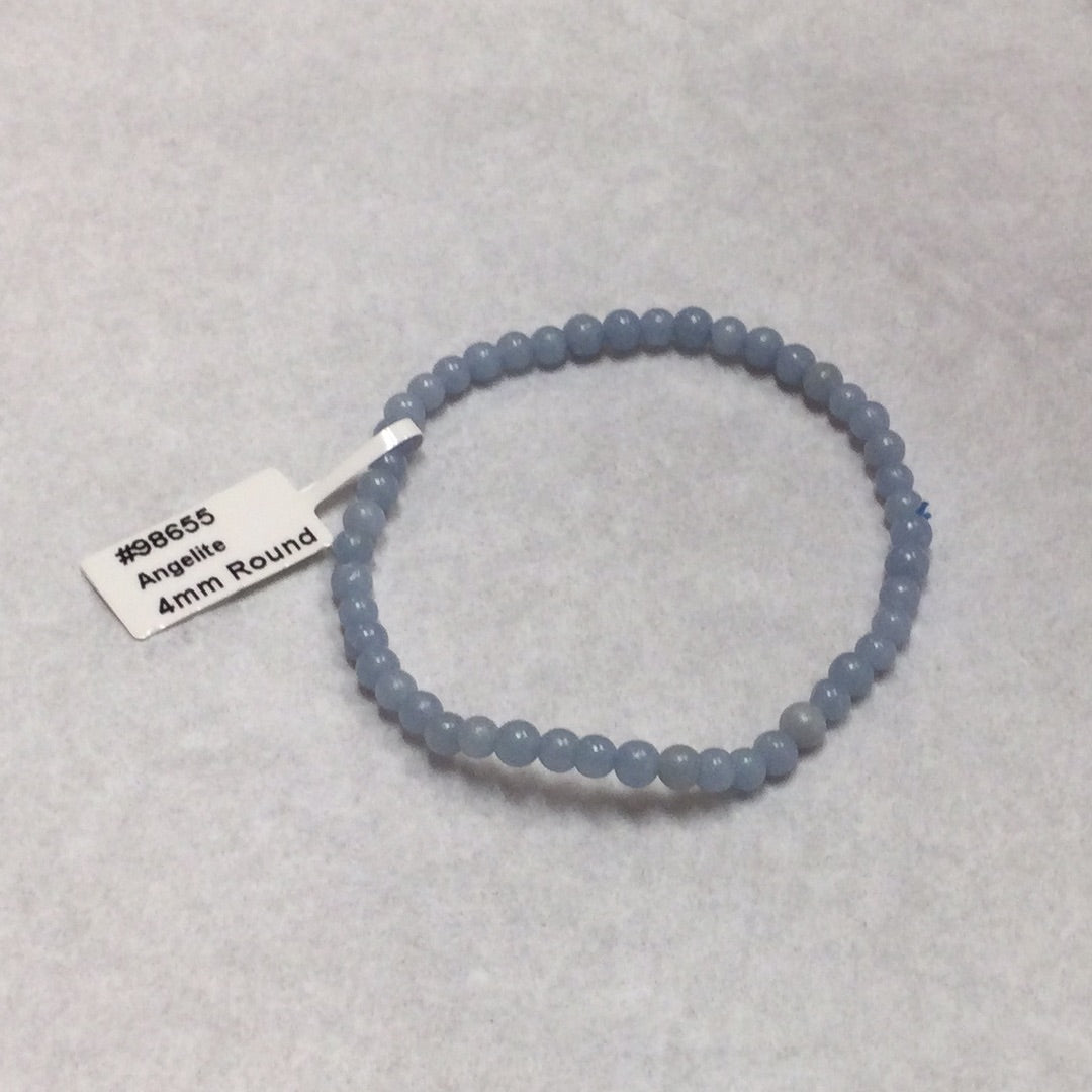 Angelite 4mm Bracelet