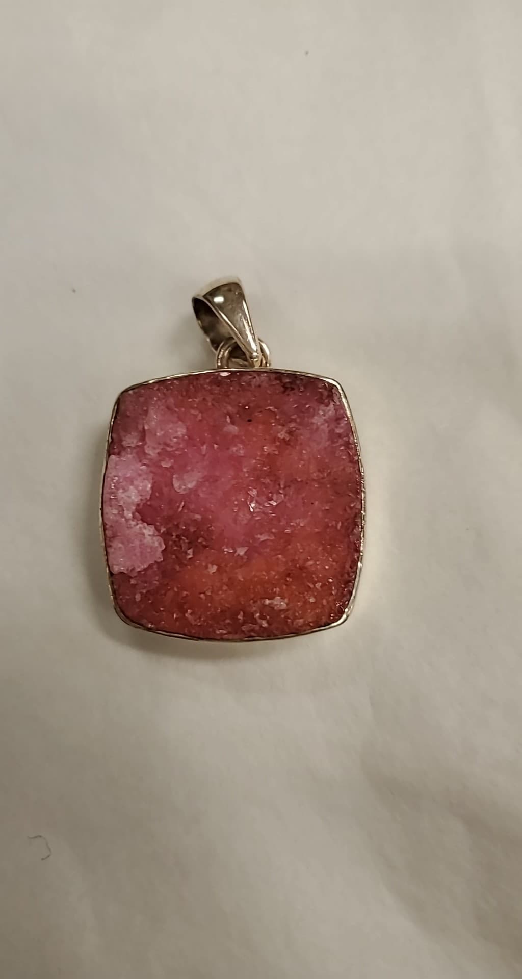 Cobaltoan Calcite Square Pendant