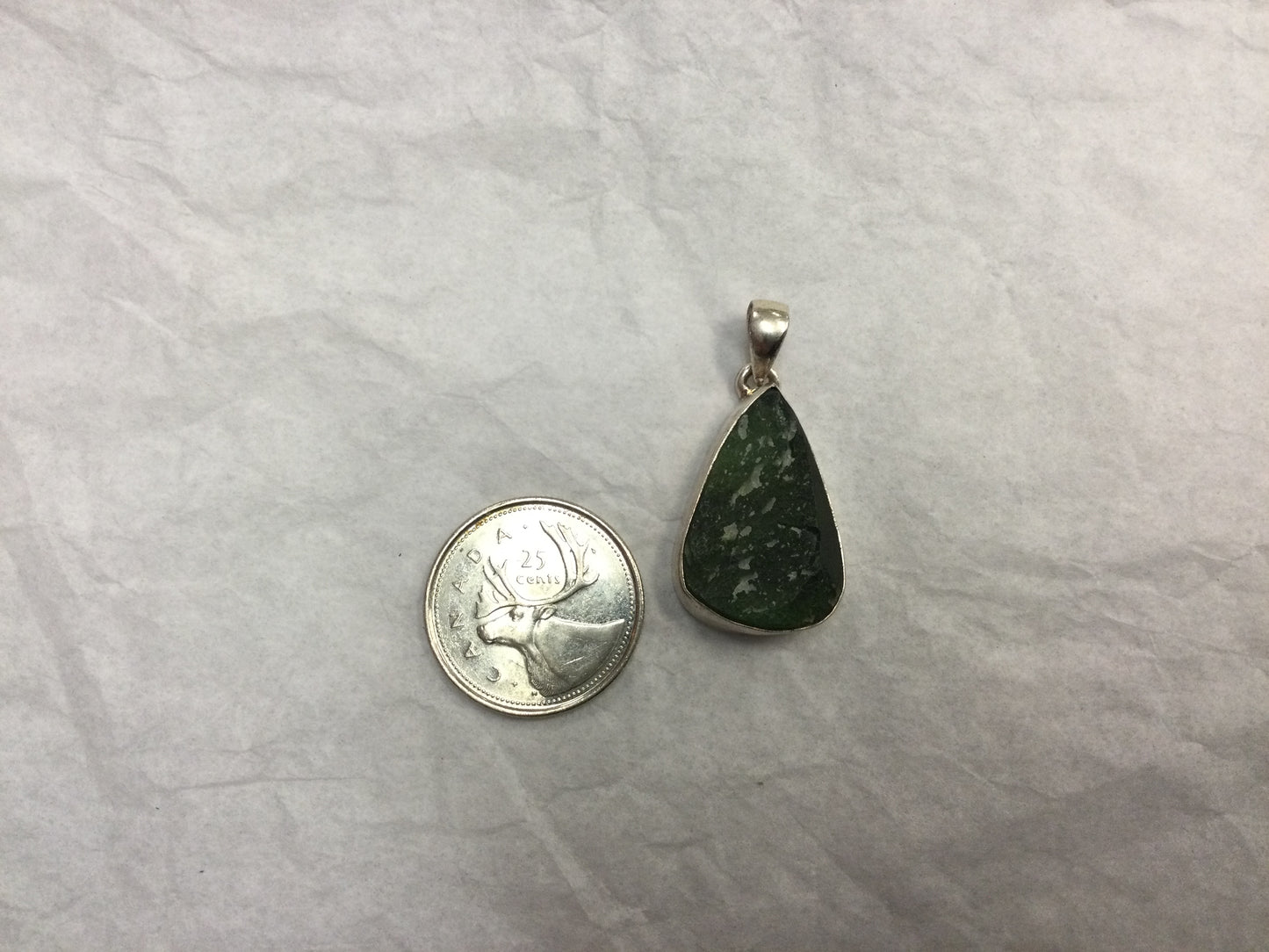 Rough Jade Pendant, rough, triangle small