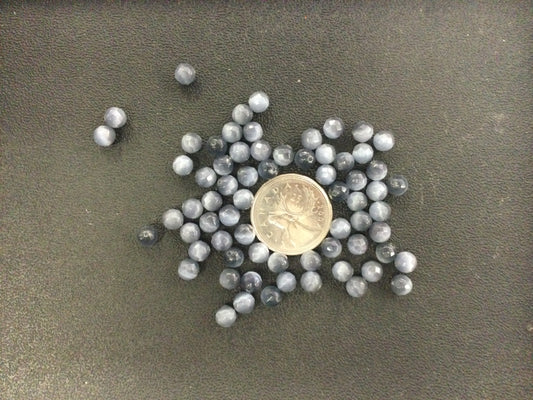 6mm Charcoal Cat Eye Bead