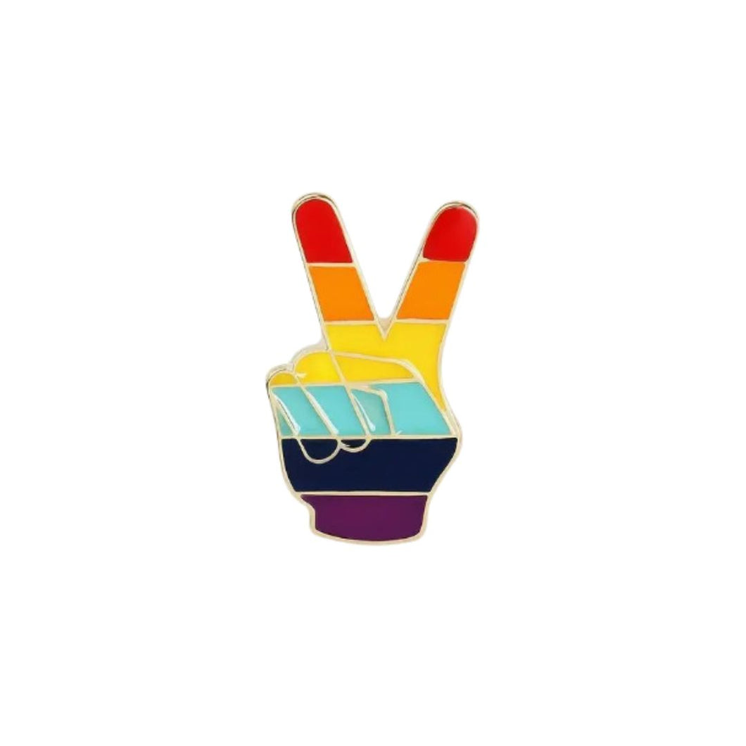 Pride Peace Fingers Pin