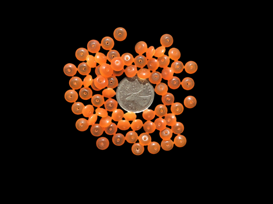 Orange Cats Eye Loose Rondelle Beads