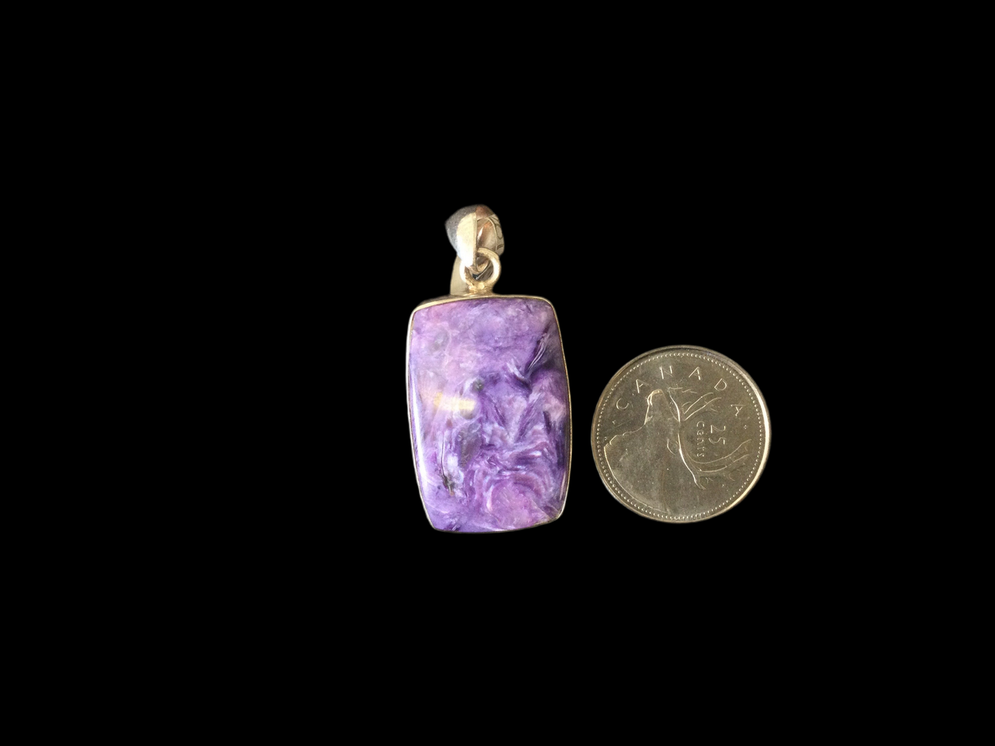 Charoite Rectangle Pendant