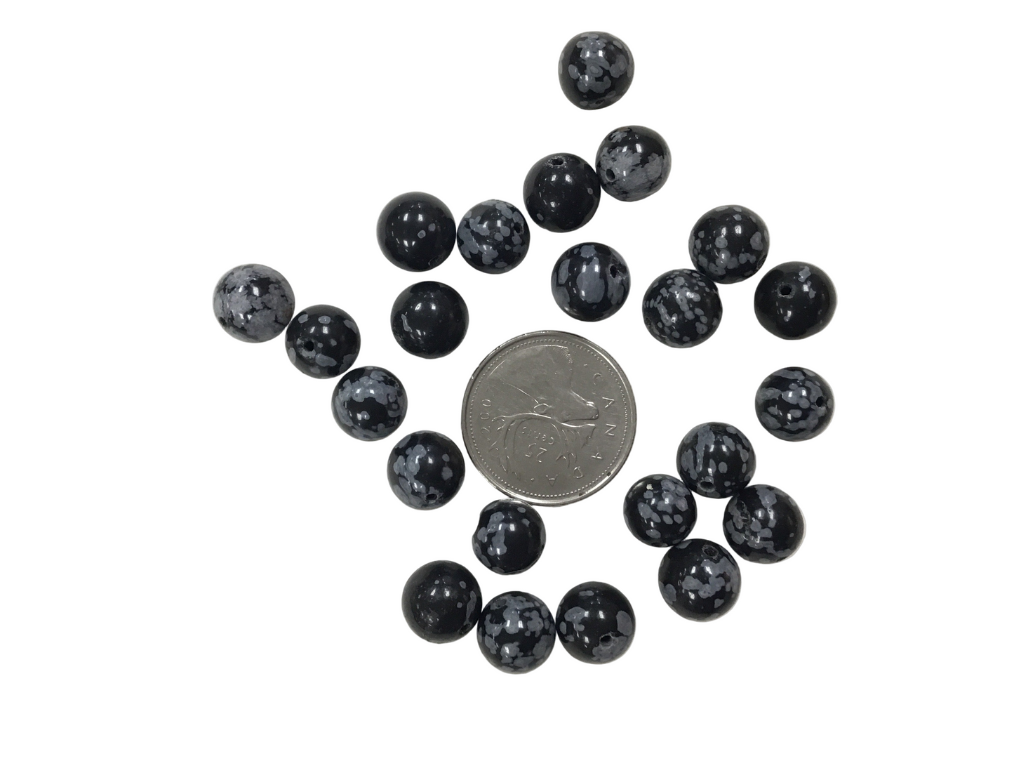 Snowflake obsidian beads