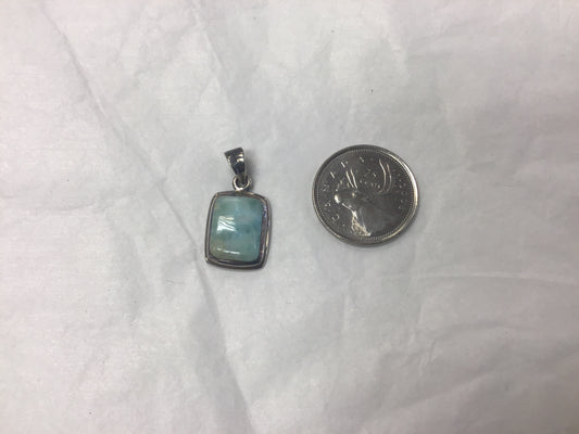 Larimar pendant rectangle