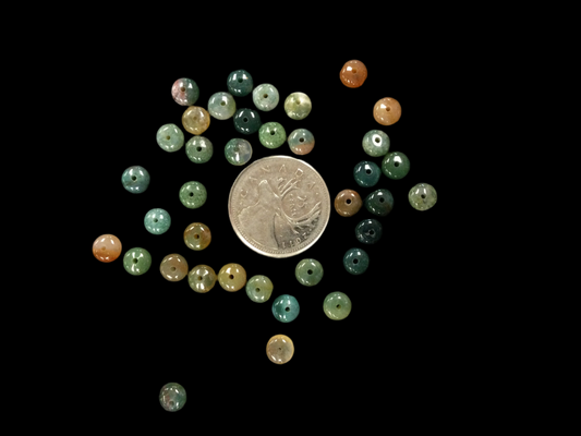 6mm Fancy Jasper Rondell Bead