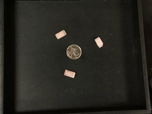 Double Hole Rose Quartz Flat Charm