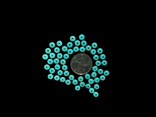 Synthetic Turquoise Loose Rondelle Beads
