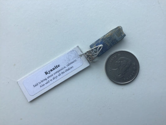 Rough Blue Kyanite Pendant