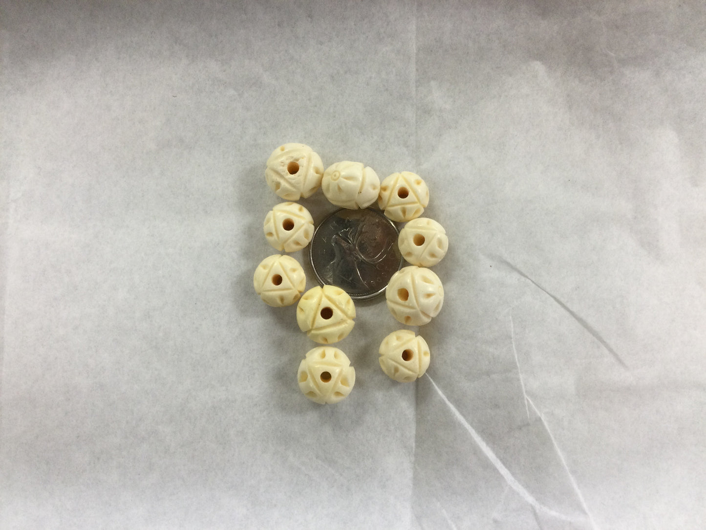 Bone bead 12 mm