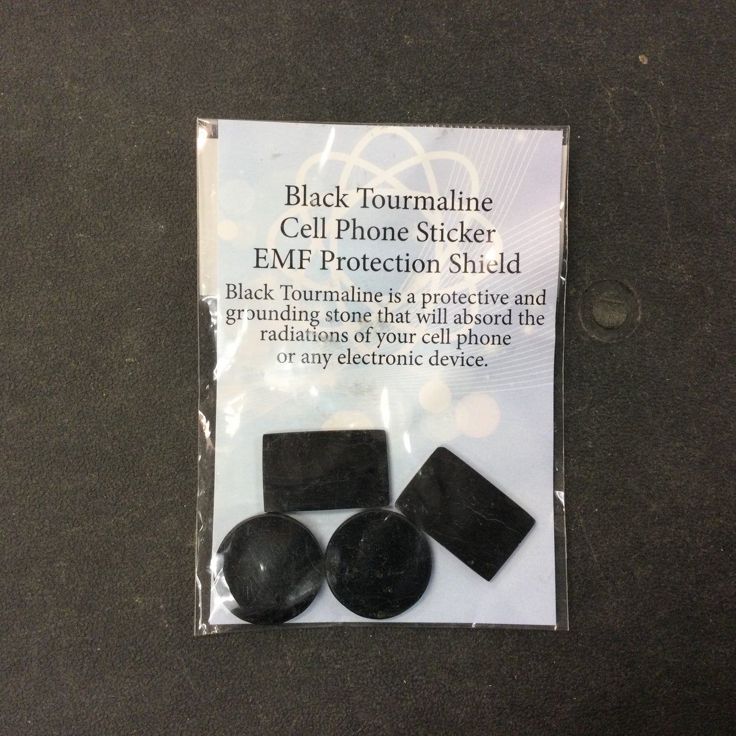 Black tourmaline cell phone sticker EMF protection shield