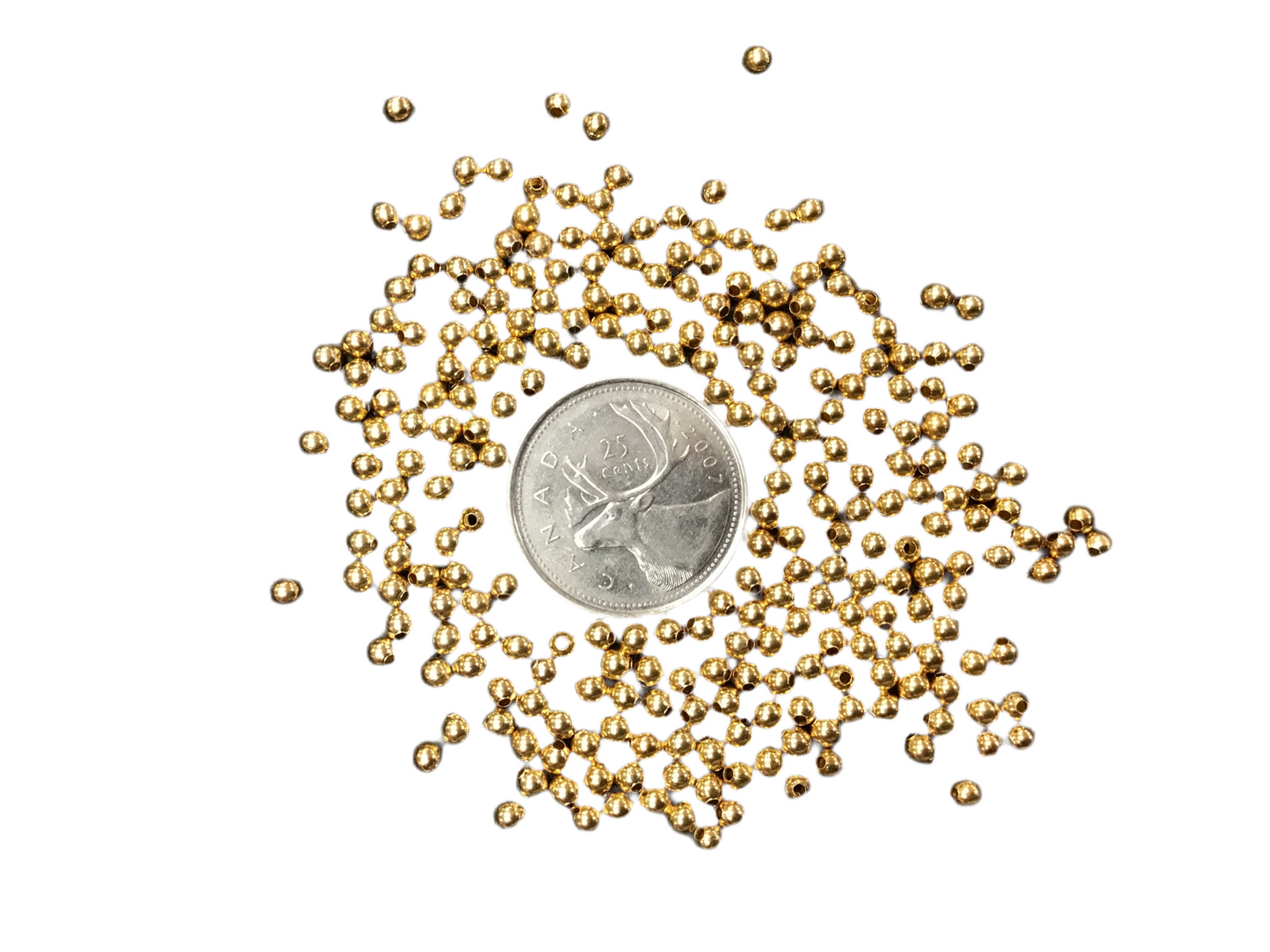 3mm Gold Plated Beads